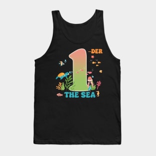 Family Oneder the Sea One Year Old B-day Gift For Booys Girls Kids Toddlers Tank Top